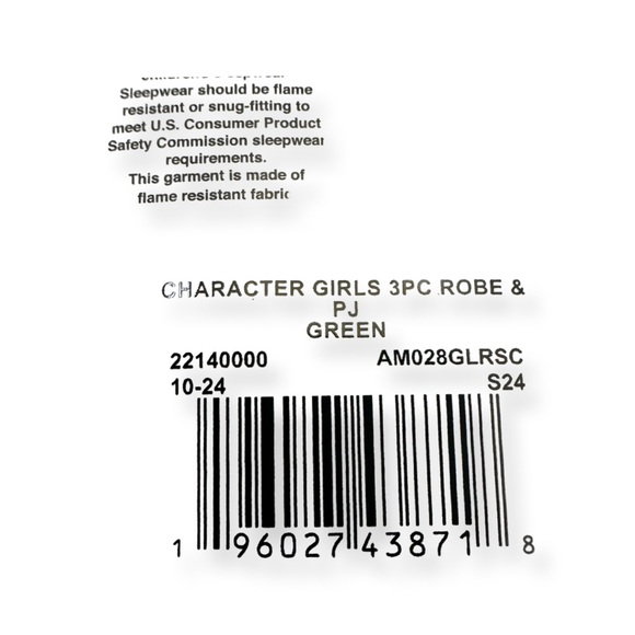 Squishmallows 3 PIECE Soft Hooded Robe & Pajama Set size 4 XS - Picture 8 of 11